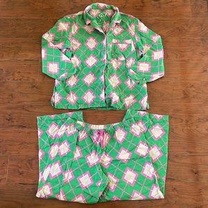 Victoria's Secret Green and Pink Pajama Set
